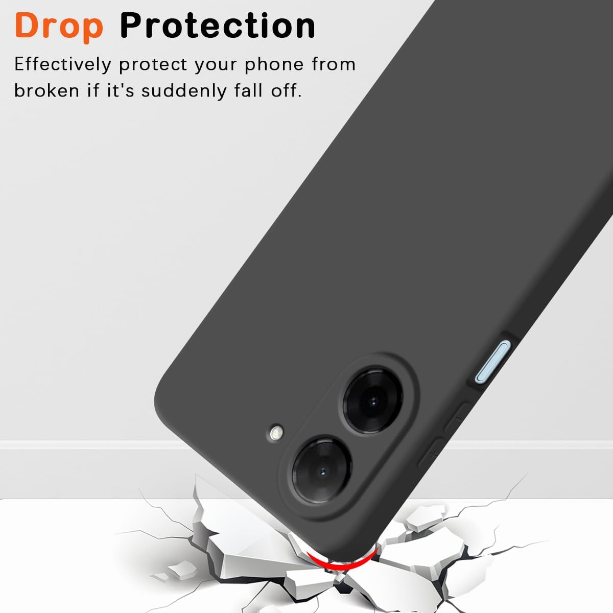 Husa Soft Touch, slim, ALC Mobile, anti soc, compatibila cu Xiaomi Redmi A5 4G, Negru Tpu - imagine 2