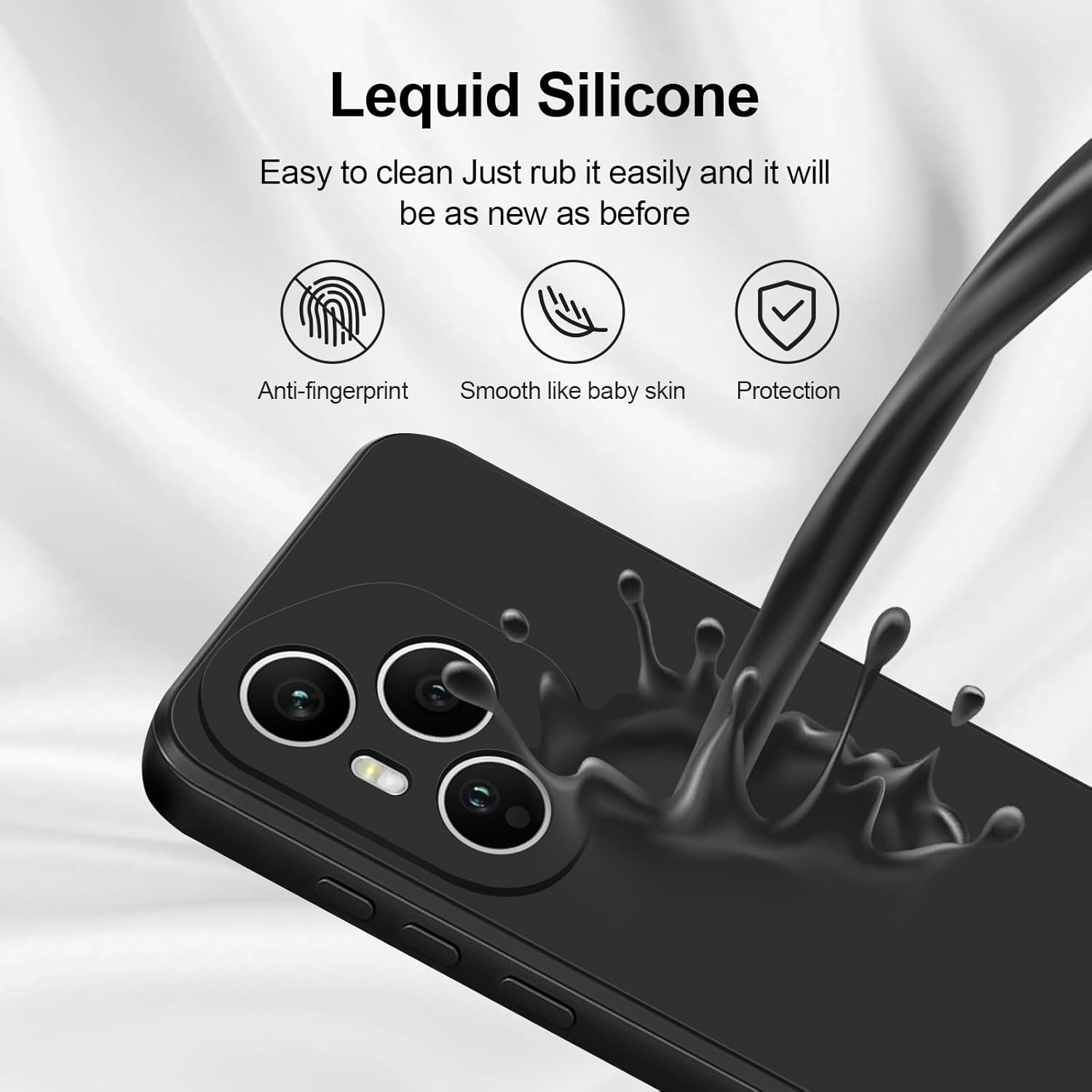 Husa Soft Touch, slim, ALC Mobile, anti soc, compatibila cu Honor 400 PRO, Negru Tpu - imagine 2