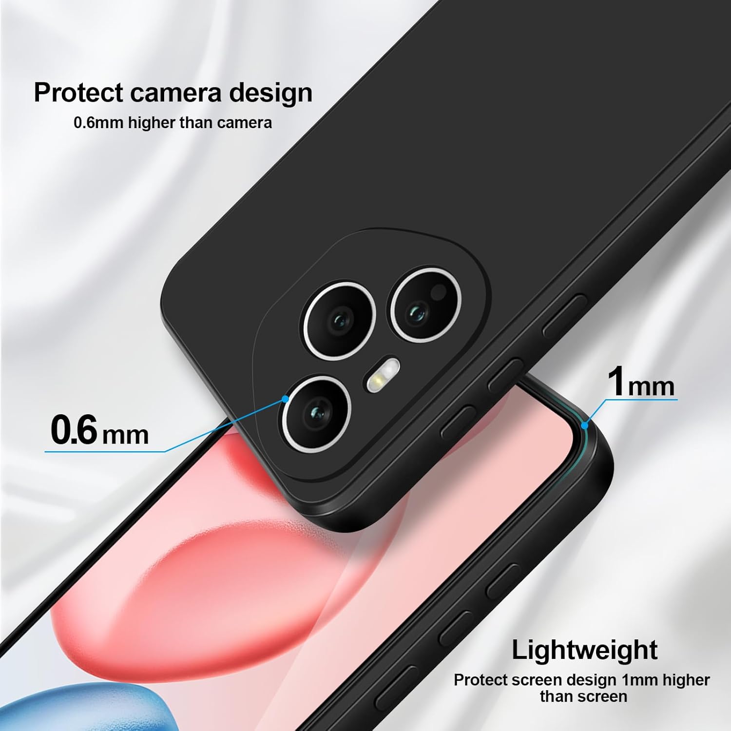 Husa Soft Touch, slim, ALC Mobile, anti soc, compatibila cu Honor 400 PRO, Negru Tpu - imagine 3