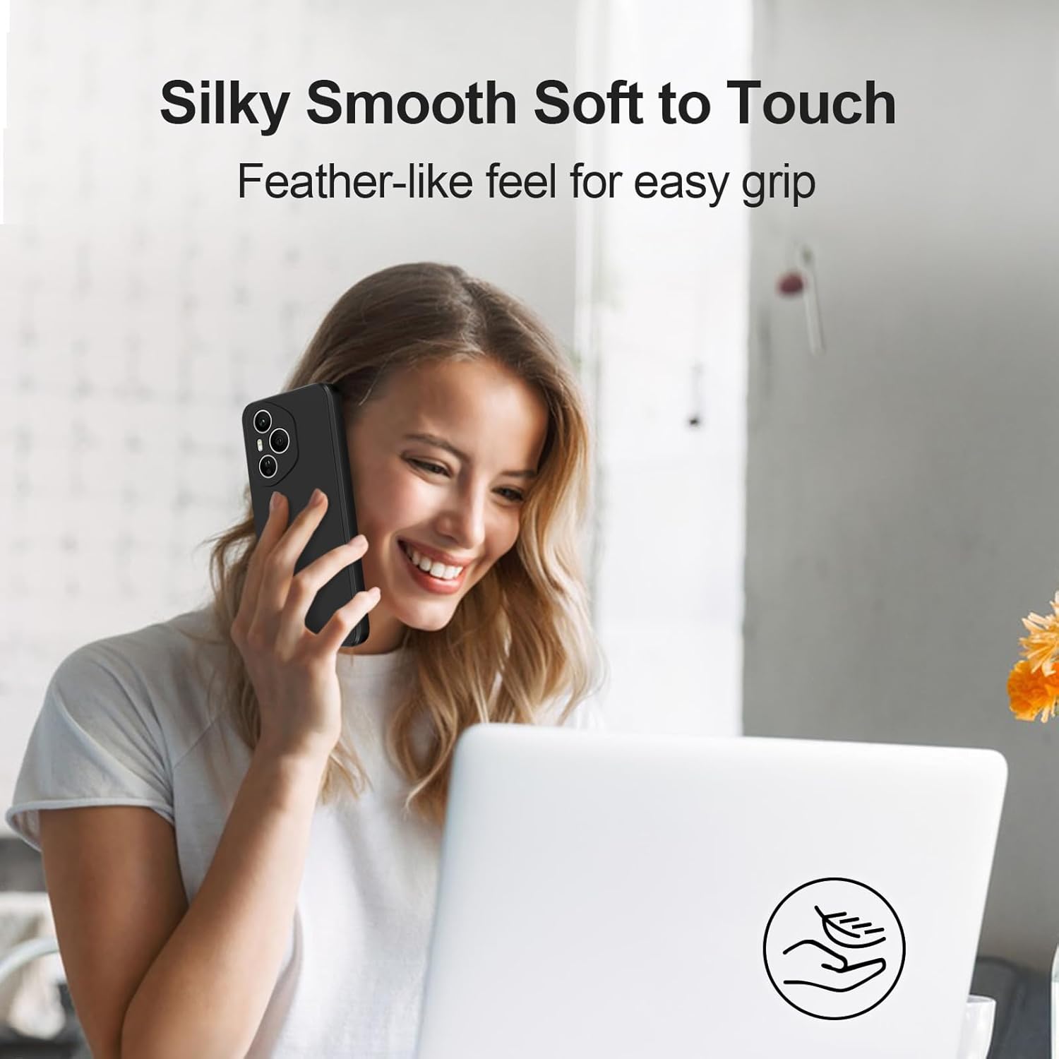 Husa Soft Touch, slim, ALC Mobile, anti soc, compatibila cu Honor 400 PRO, Negru Tpu - imagine 6