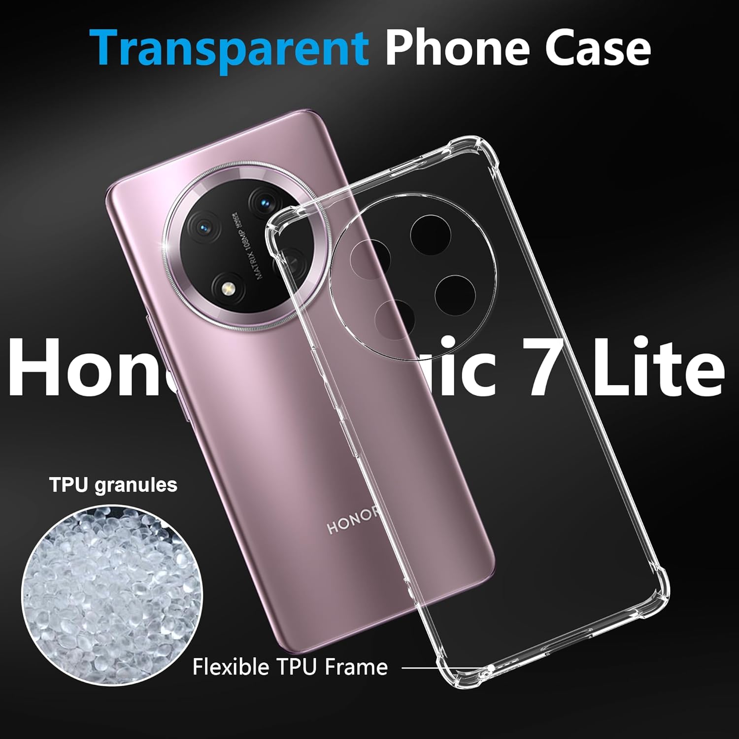 Husa Anti soc, transparenta compatibila cu Honor Magic 7 Lite - imagine 3