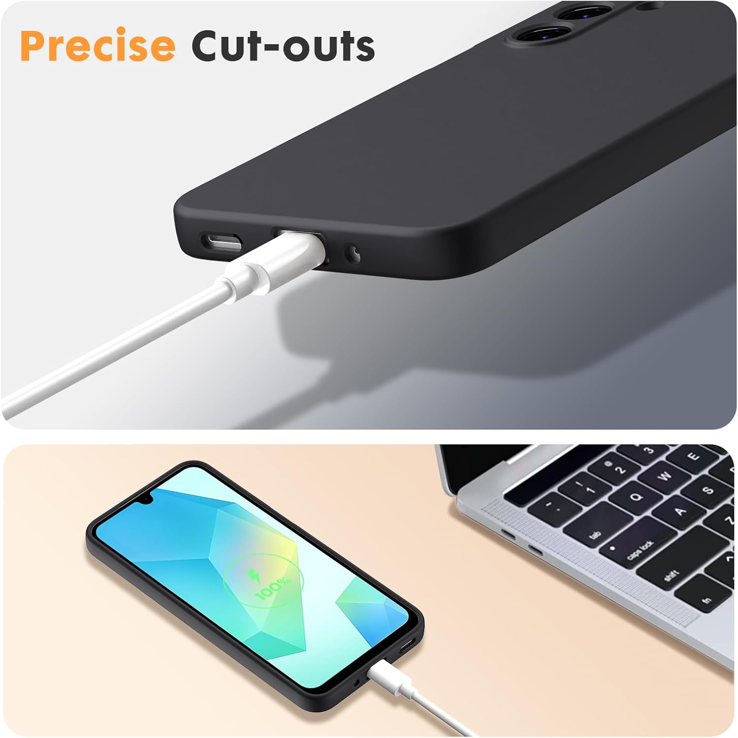 Husa Soft Touch, slim, ALC Mobile, anti soc, compatibila cu Samsung Galaxy S25, Negru Tpu - imagine 6