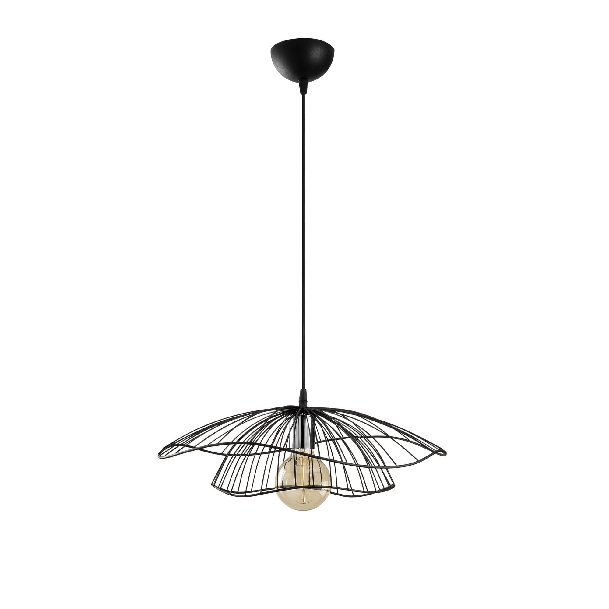 Lustra, Opviq, metal, negru, 50x111 cm