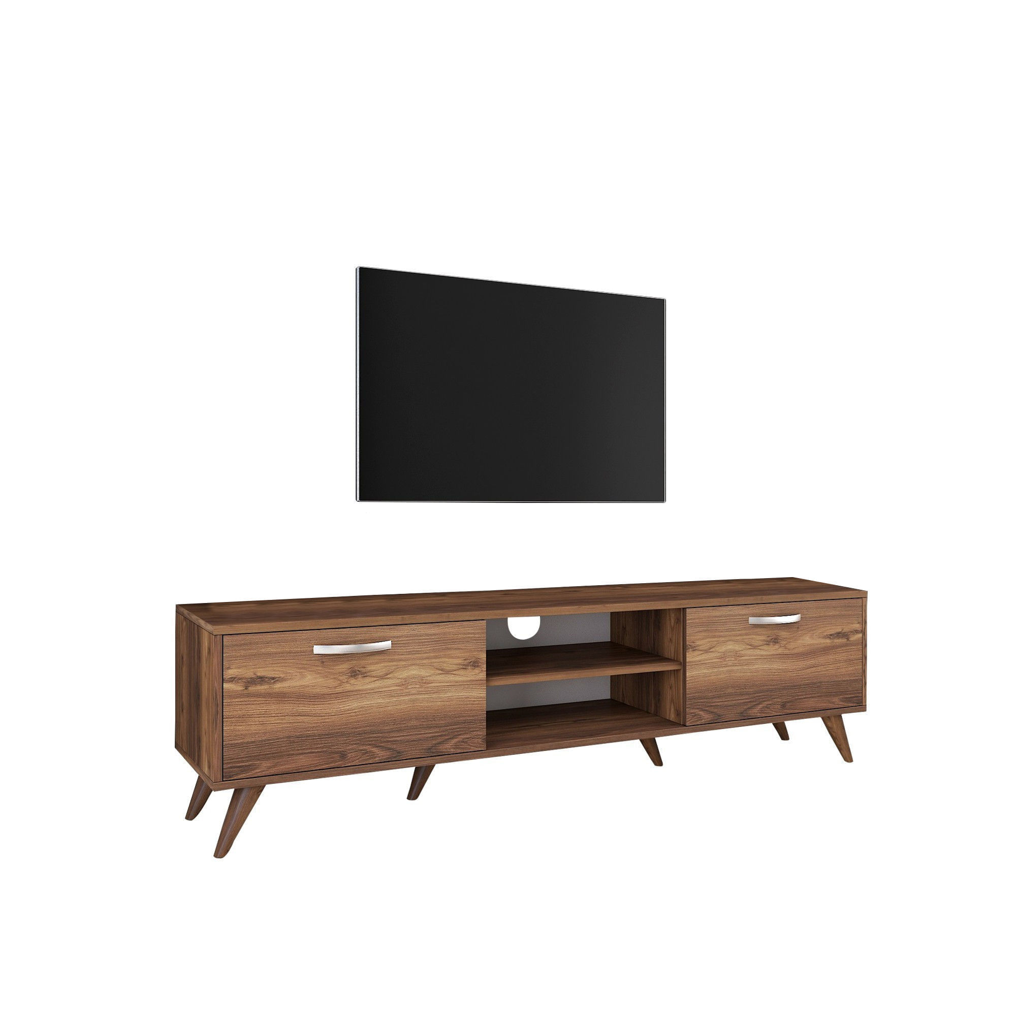 Comoda tv, Hanah Home, pal melaminat, nuc, 180x35x48.6 cm - 5 | YEO