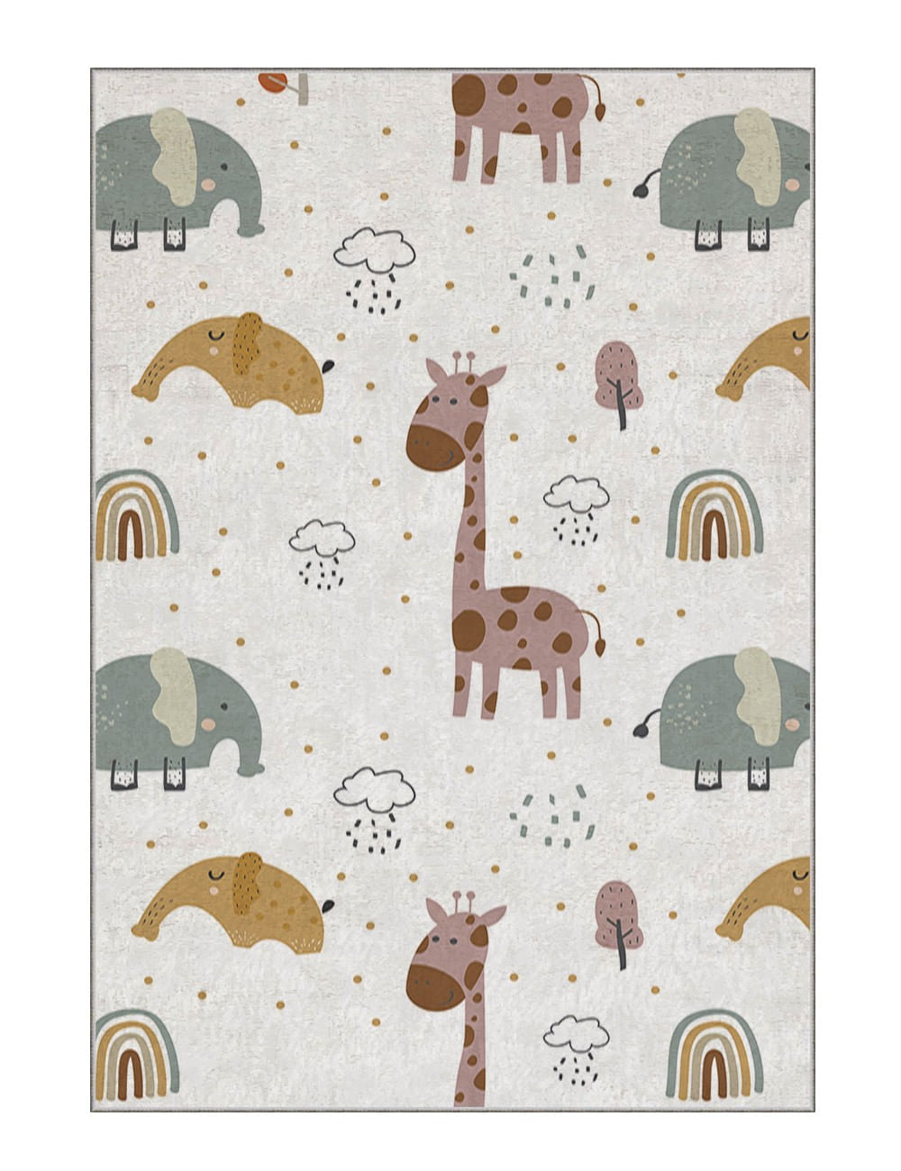 Covor pentru copii, Conceptum Hypnose, multicolor, 120x180 cm, 100% poliester, antiderapant, 504NGR1511