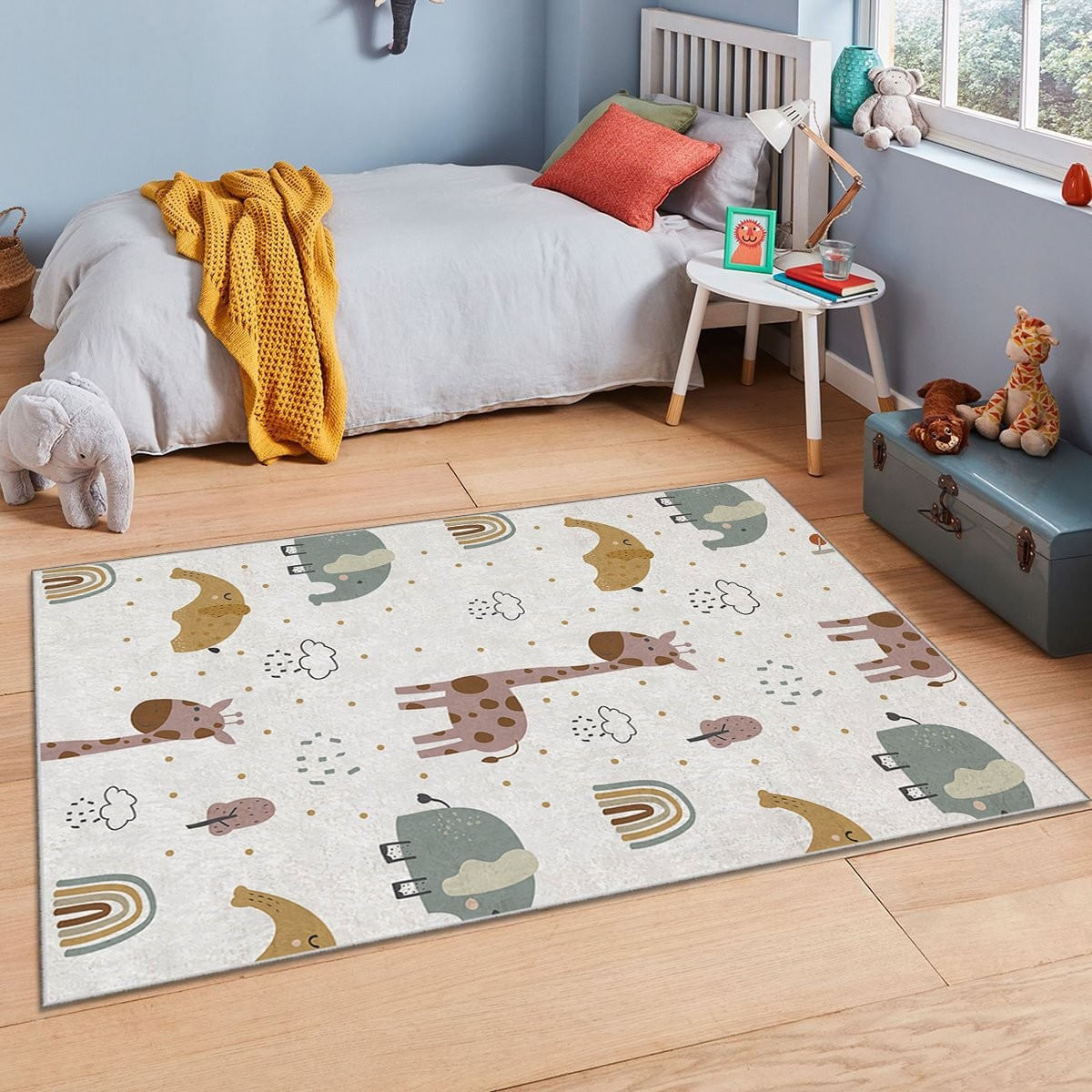 Covor pentru copii, Conceptum Hypnose, multicolor, 120x180 cm, 100% poliester, antiderapant, 504NGR1511 - 1 | YEO