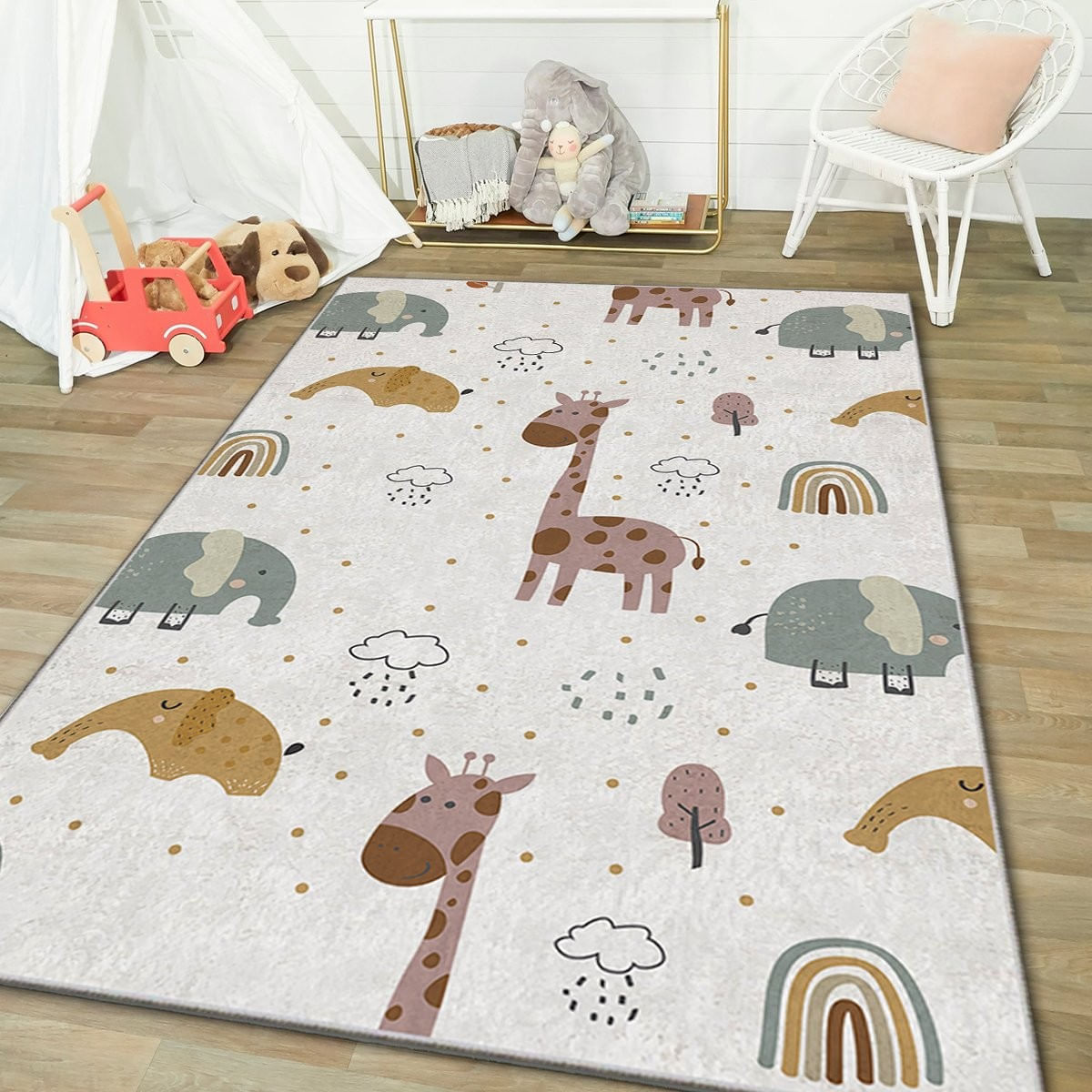 Covor pentru copii, Conceptum Hypnose, multicolor, 120x180 cm, 100% poliester, antiderapant, 504NGR1511 - 4 | YEO