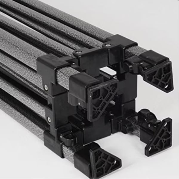Cort pavilion pliabil, 3x3 m, cadru metal cu panza impermeabila pentru Curte, Gradina, Evenimente, Rosu — imaginea 3