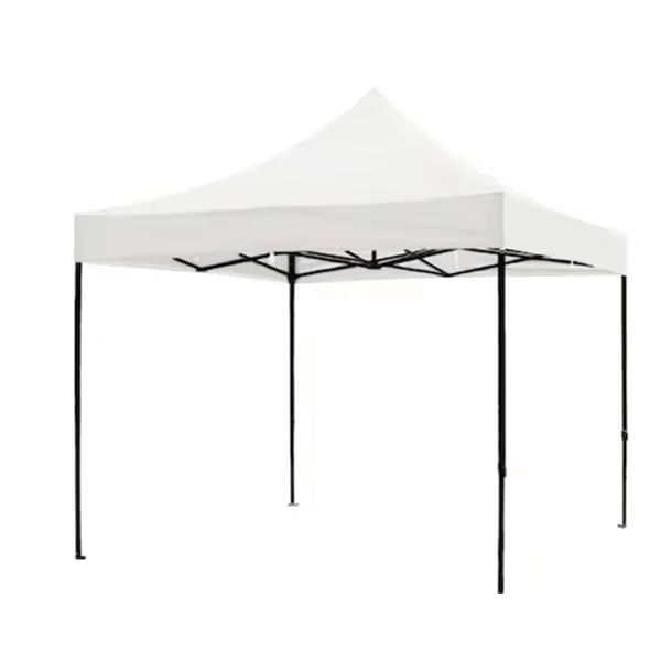Cort pavilion pliabil, 3x3 m, cadru metal cu panza impermeabila pentru Curte, Gradina, Evenimente, Alb — imaginea 5