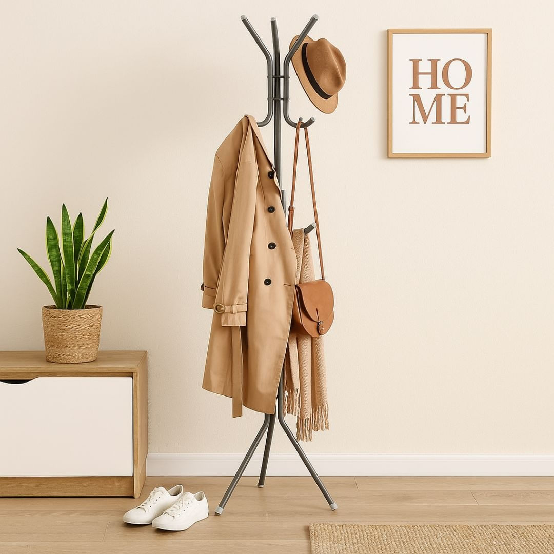 Cuier metalic pentru haine, 170 cm, gri, Storage Solutions — imaginea 2