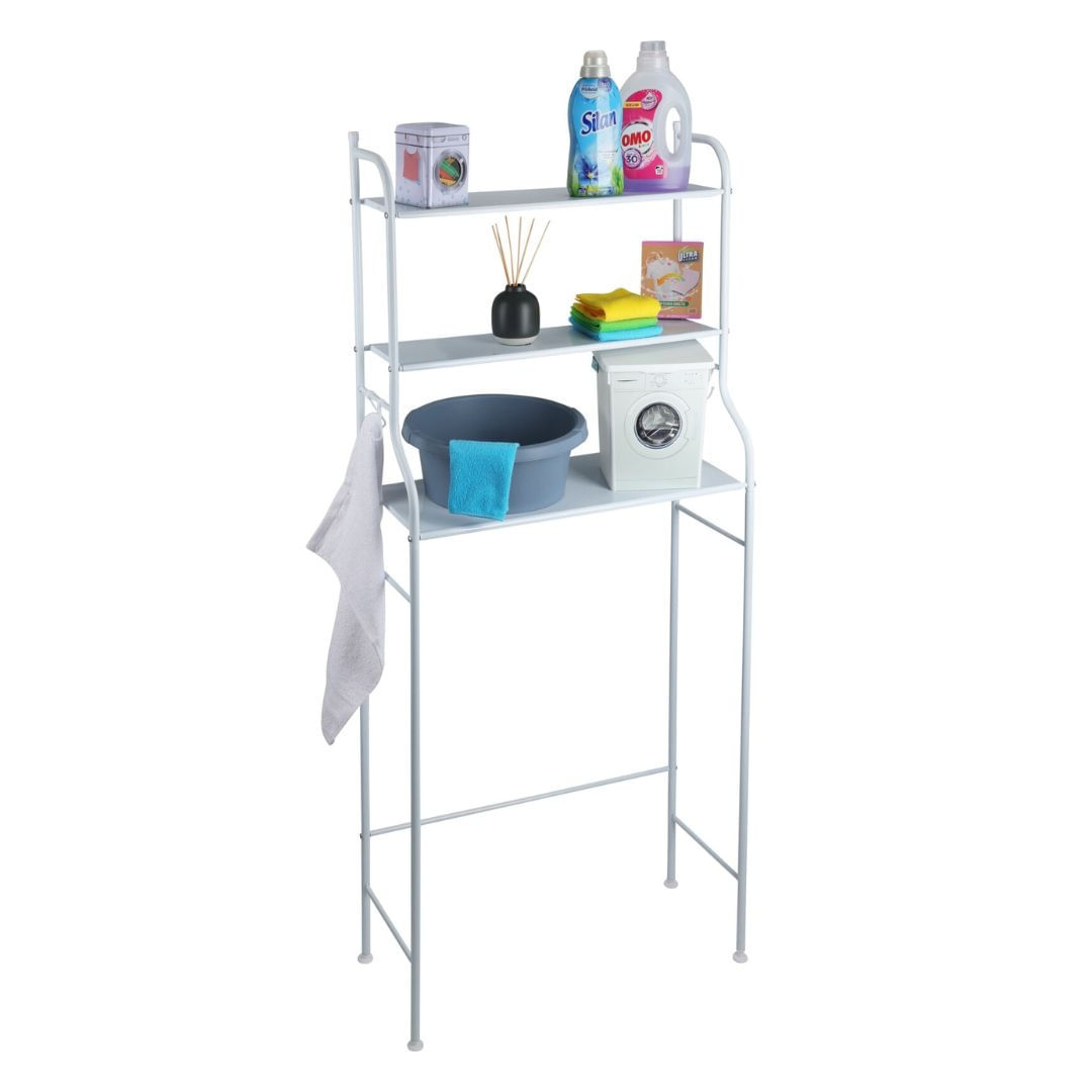 Raft de depozitare metalic, 3 polite, pentru masina de spalat, Storage Solutions, 65x38x185 cm — imaginea 3
