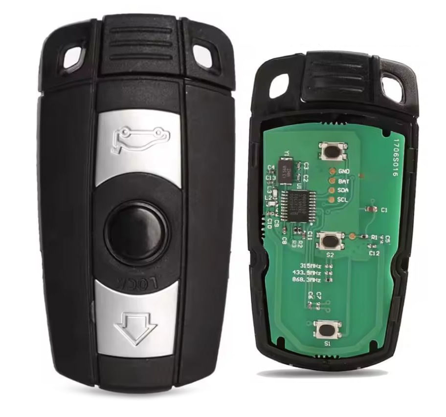 Cheie auto completa programabila Techstar, compatibila BMW seria 1/3/5/7/X5/X6 CAS3, 433MHz, 3 butoane, chip PCF7953 - 2 | YEO