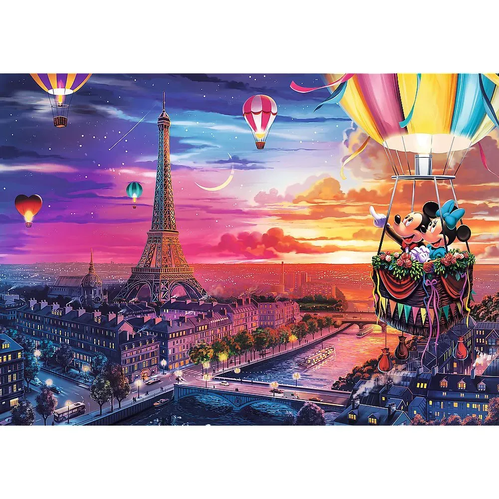 Puzzle Trefl 1000 Premium Plus Disney Mickey Si Minnie In Paris