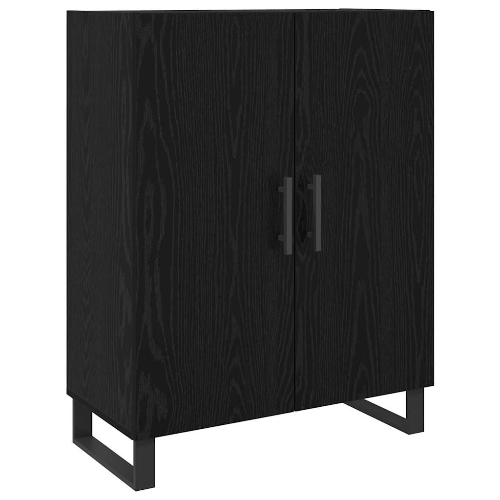 Bufet cu raft Stejar negru 69.5 x 34 x 90 cm Lemn compozit — imaginea 7
