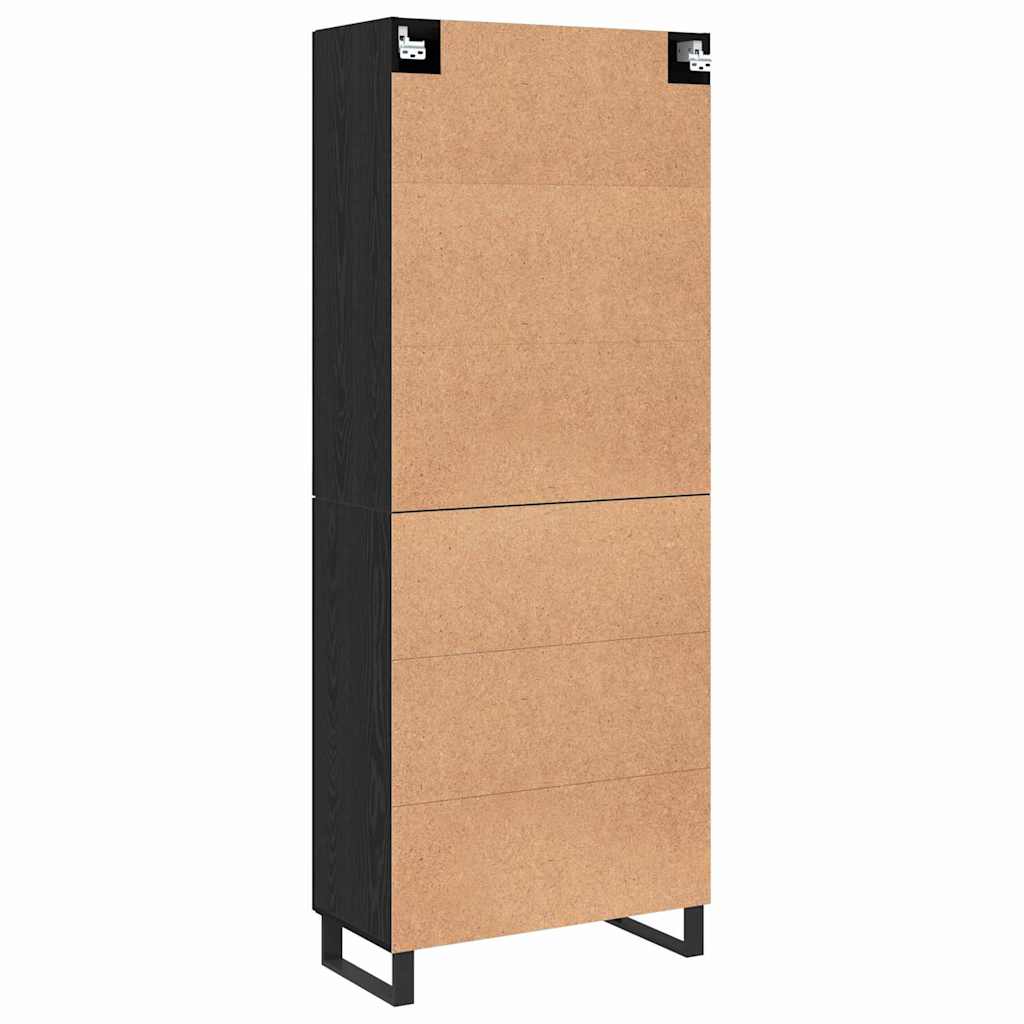 Bufet cu raft Stejar negru 69.5 x 34 x 90 cm Lemn compozit — imaginea 8