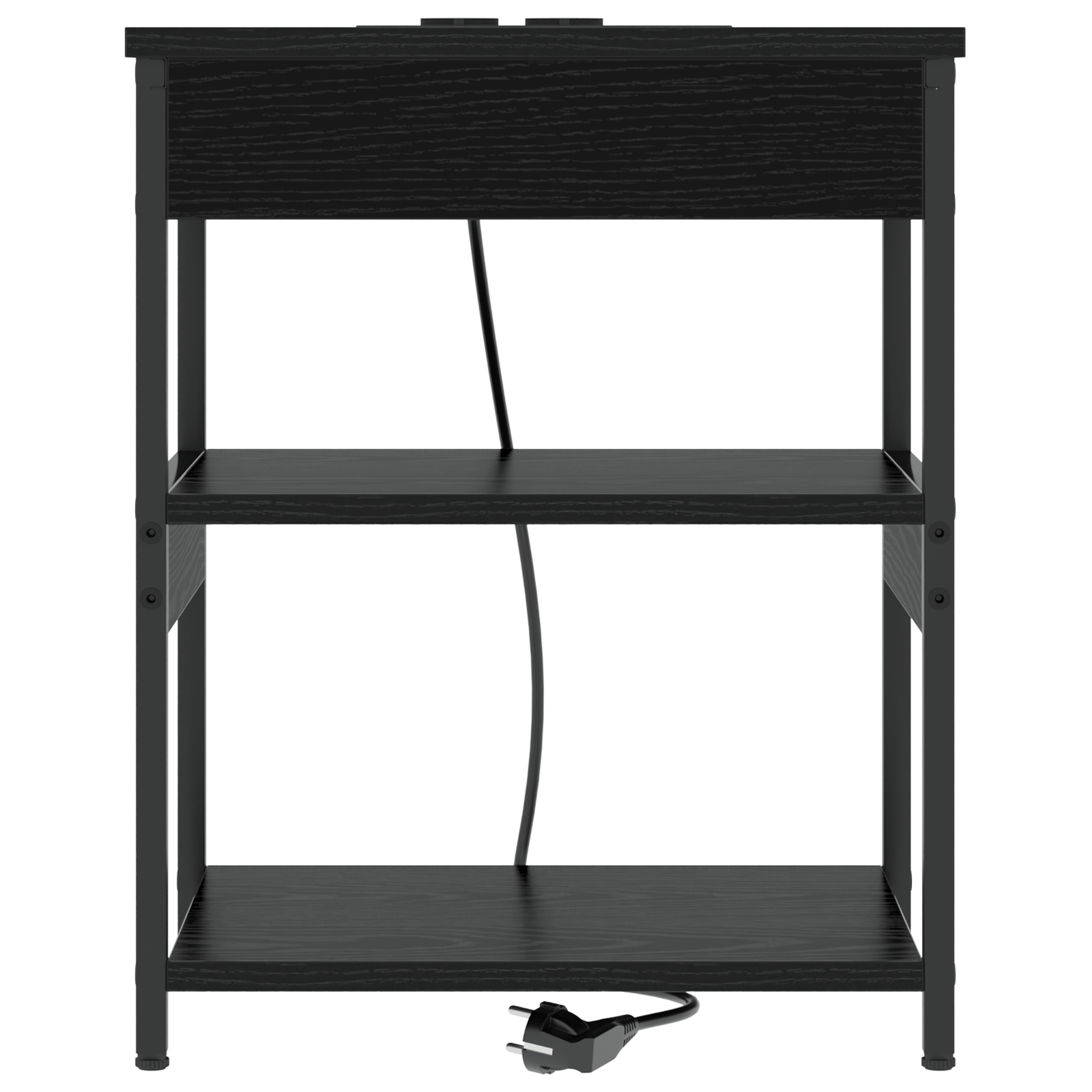 Noptiere 2 pcs Stejar negru 41 x 31 x 51 cm Lemn compozit — imaginea 6