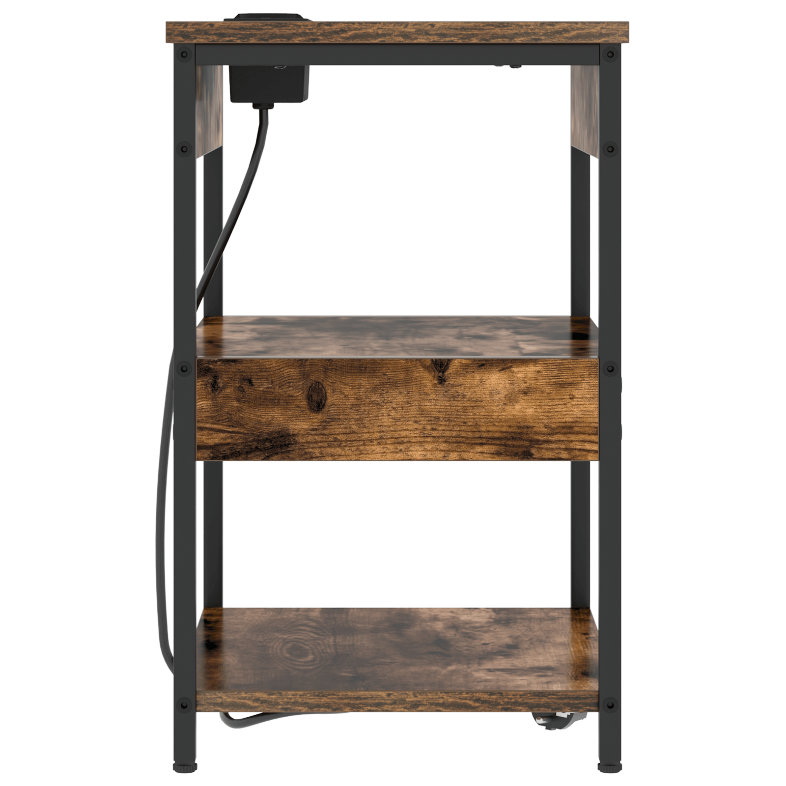 Noptiere 2 pcs Stejar afumat 41 x 31 x 51 cm Lemn compozit — imaginea 7