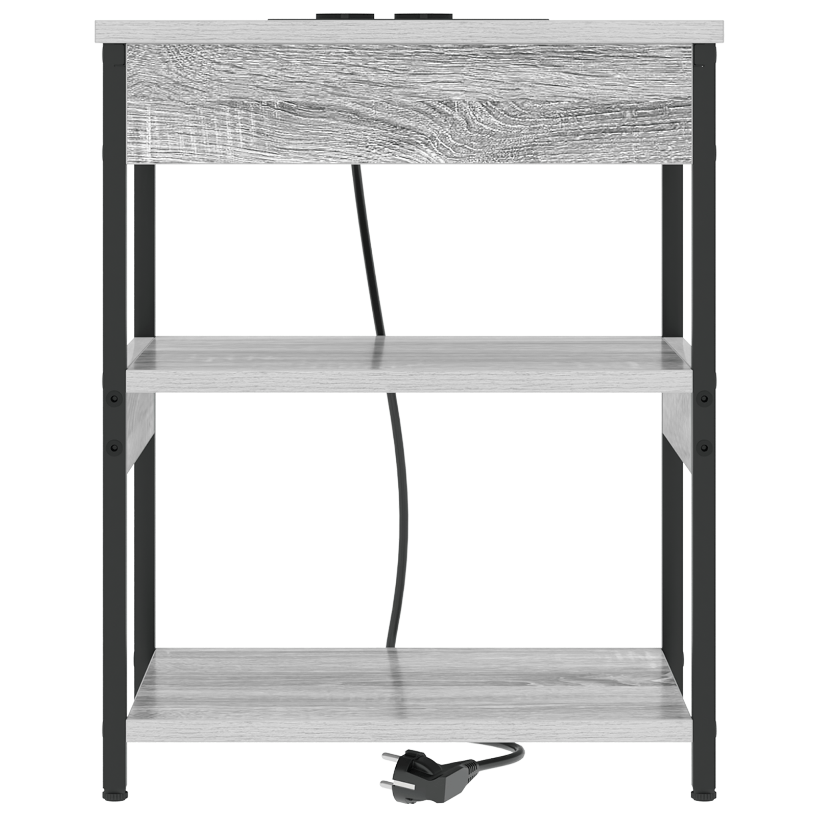 Noptiere 2 pcs sonoma gri 41 x 31 x 51 cm Lemn compozit — imaginea 6