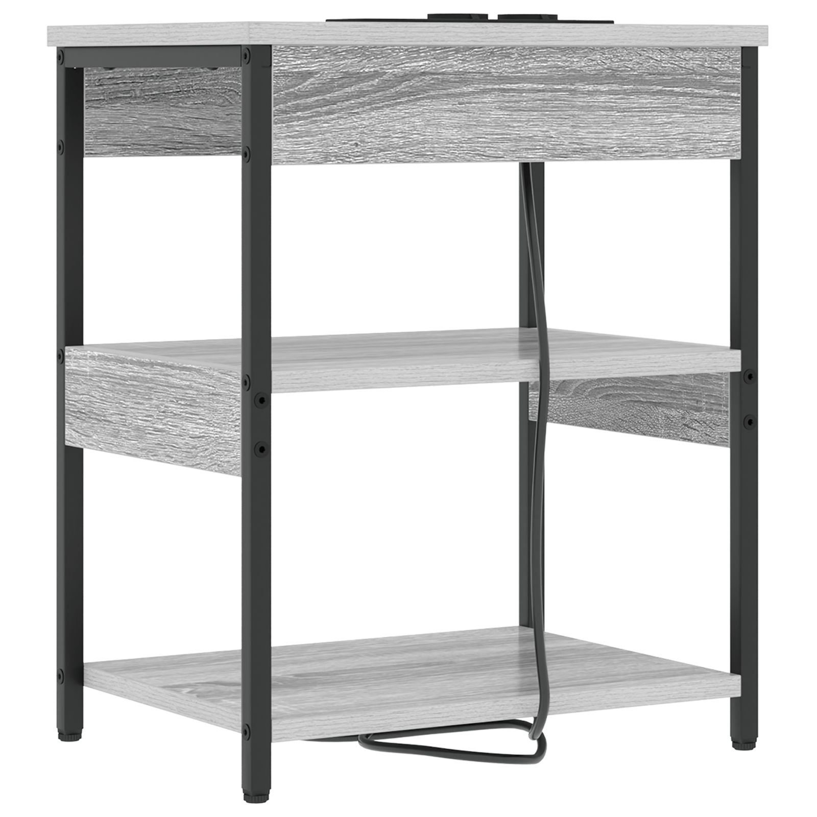 Noptiere 2 pcs sonoma gri 41 x 31 x 51 cm Lemn compozit — imaginea 8