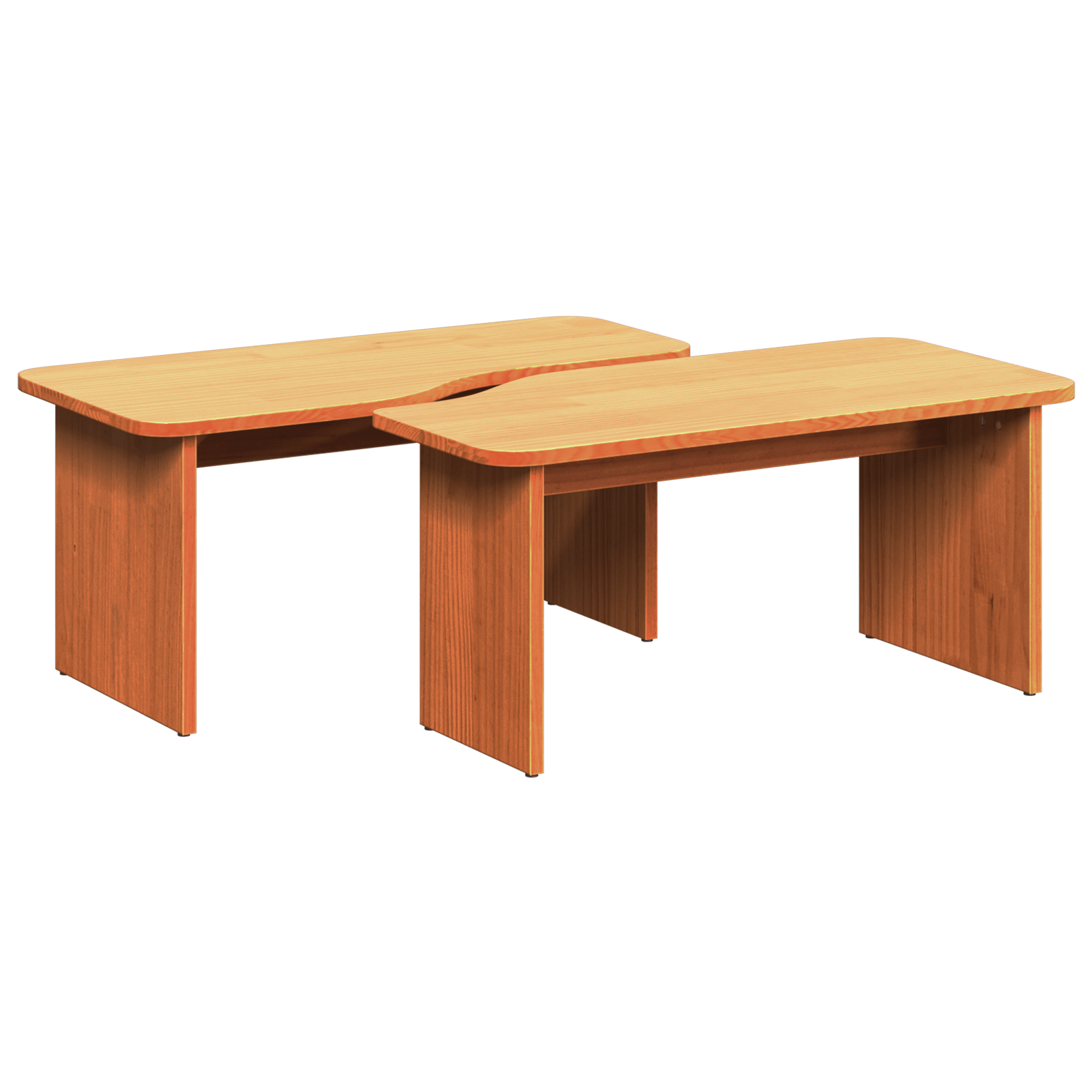 Masa de cafea 2 pcs Maro ceruit 100 x 69 x 35.5 cm — imaginea 2