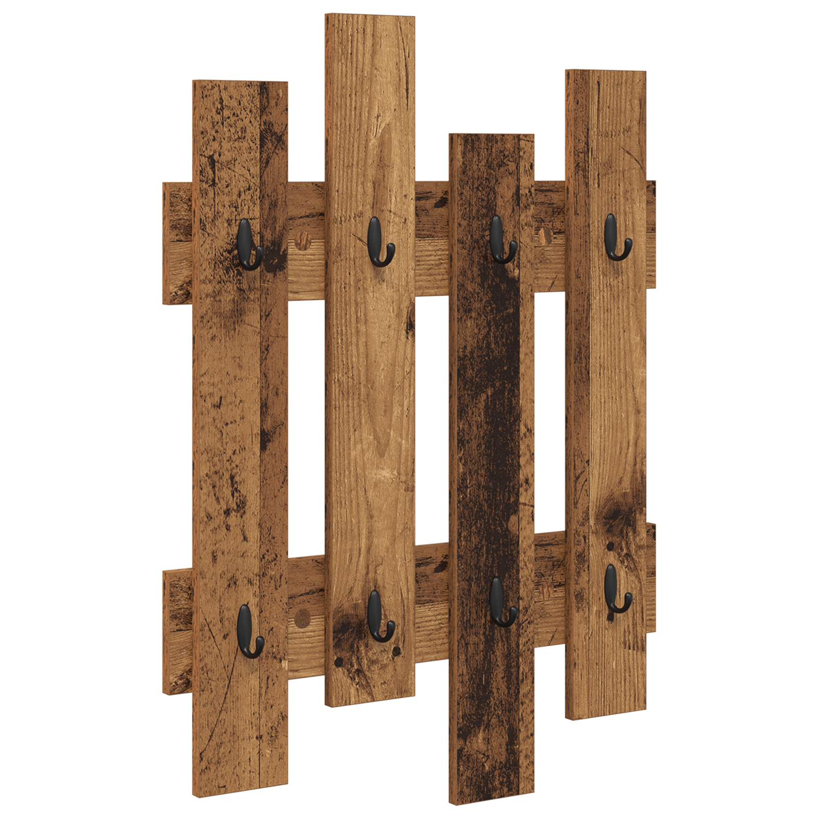 Racator de paltoane montat pe perete Lemn vechi 60 x 3 x 82 cm — imaginea 2