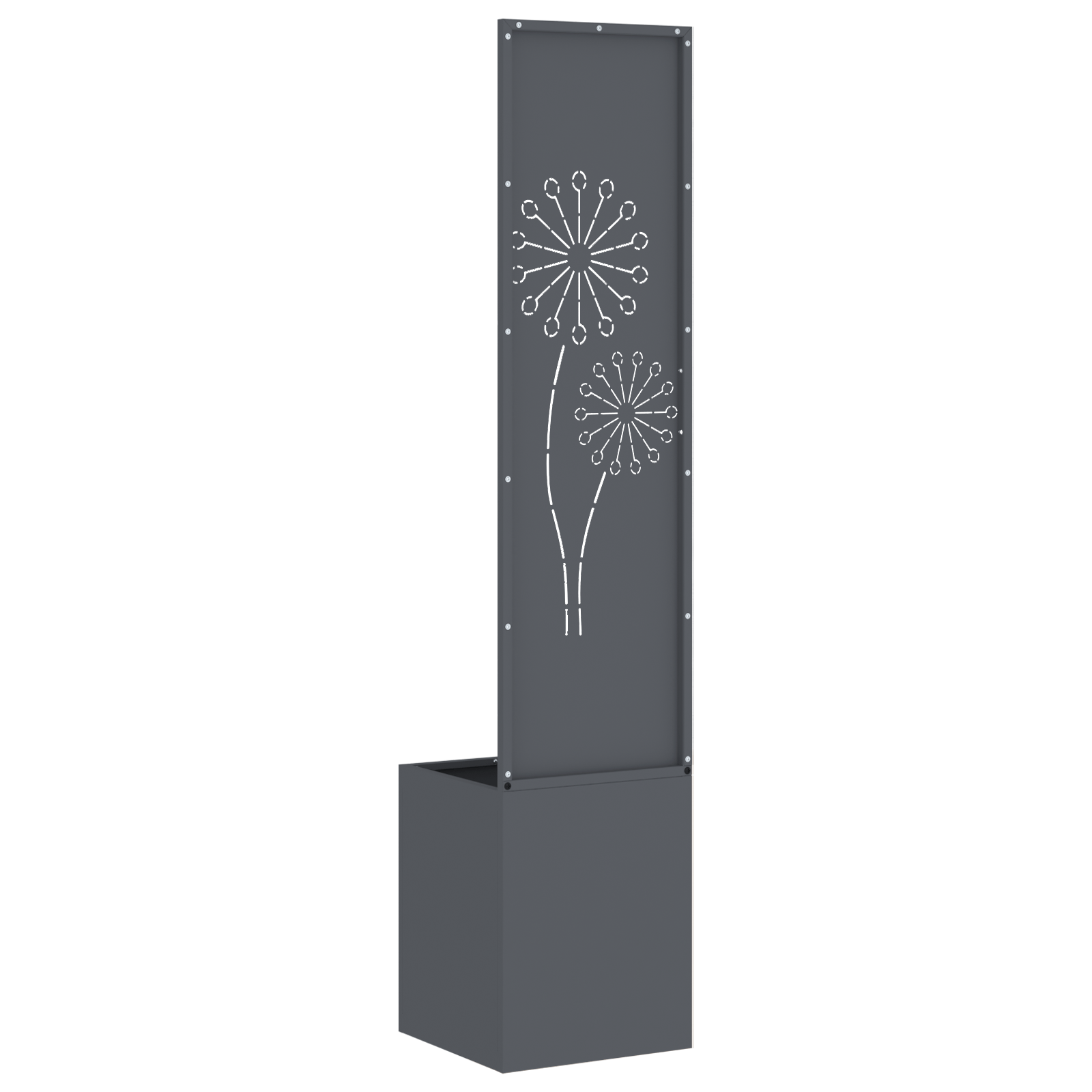 Ghiveci de Gradina cu Panou Decorativ Antracit 32 x 140 cm — imaginea 7