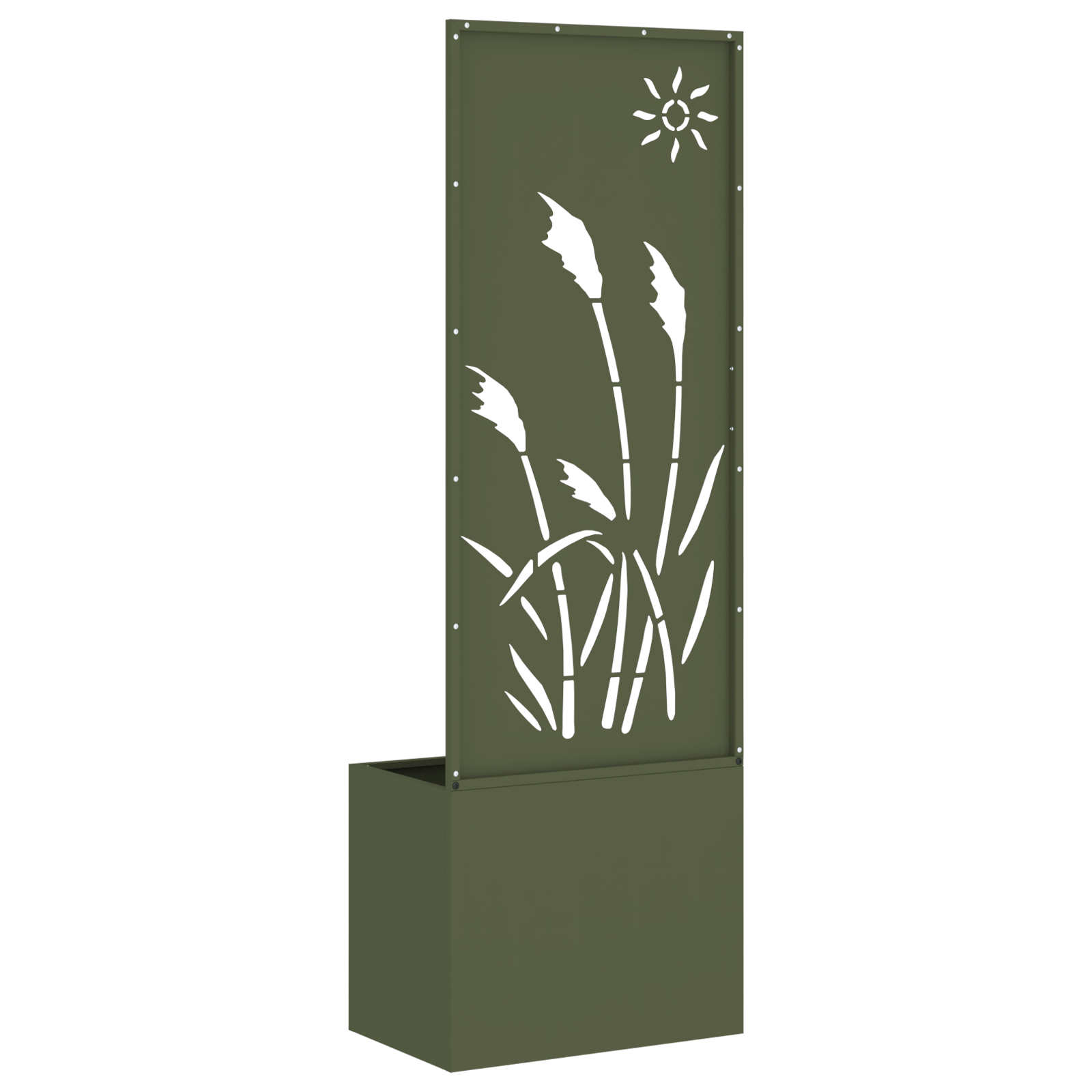 Ghiveci de Gradina cu Panou Decorativ Olivengrønn 50 x 140 cm — imaginea 7