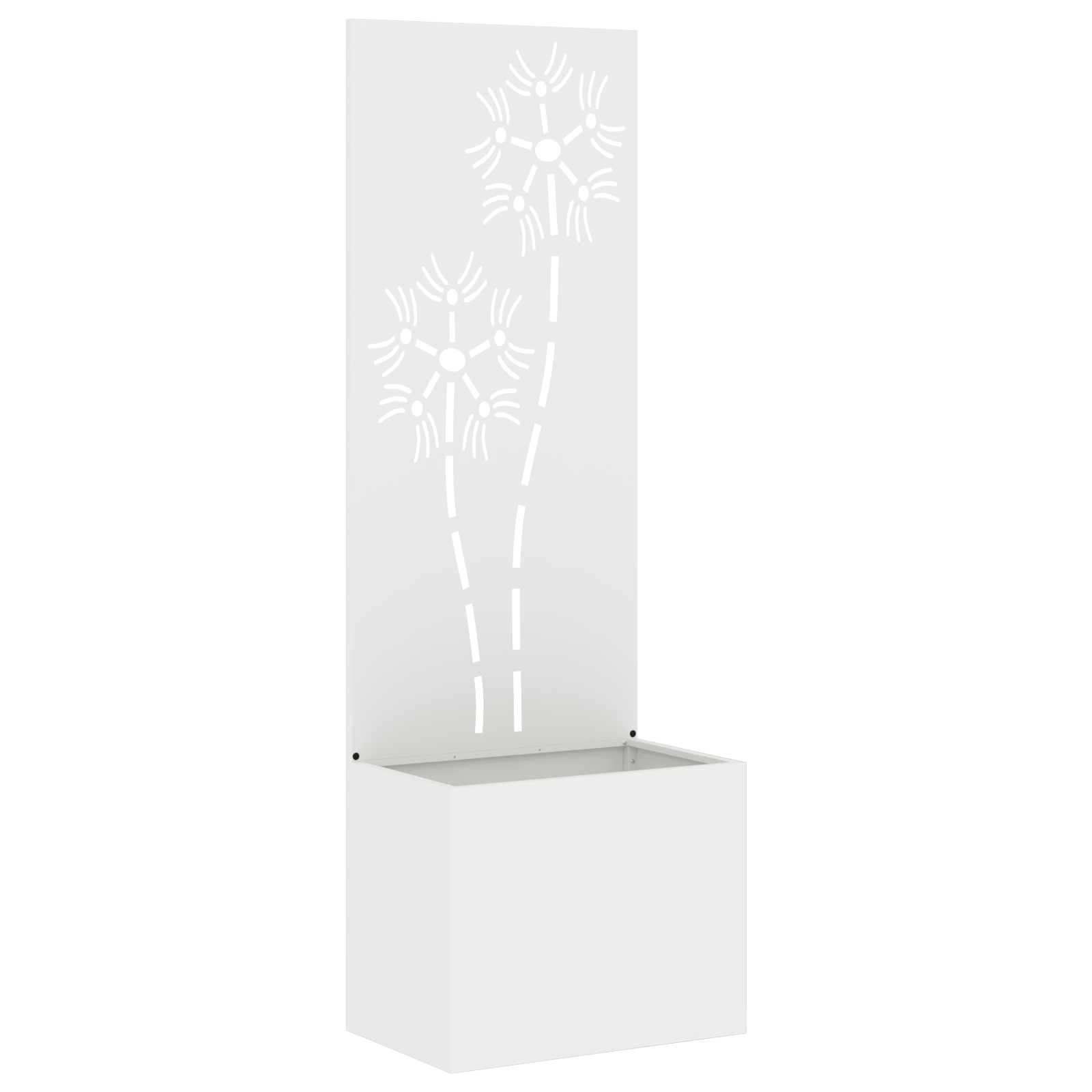 Ghiveci de Gradina cu Panou Decorativ Alb 50 x 140 cm — imaginea 2
