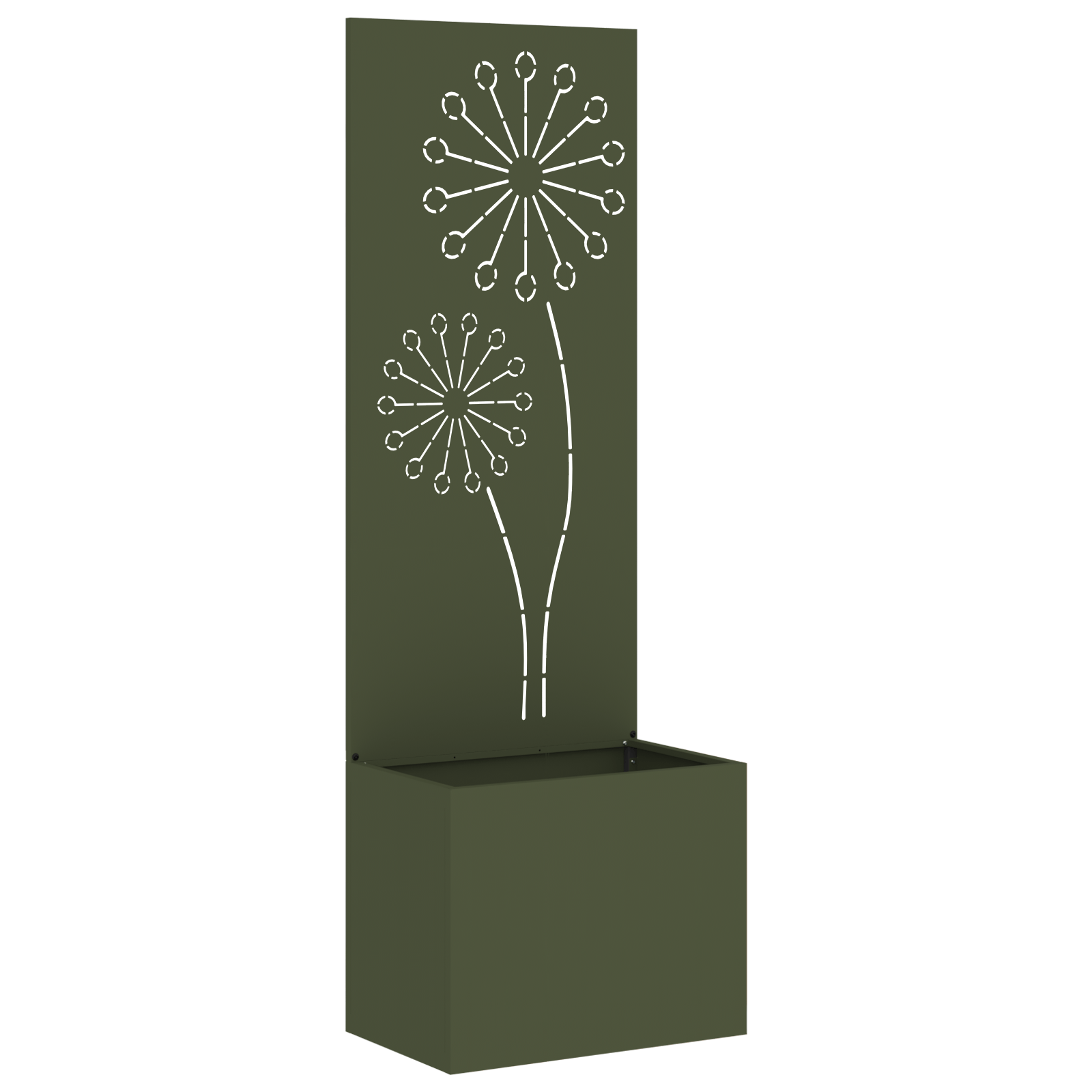 Ghiveci de Gradina cu Panou Decorativ Olivengrønn 50 x 140 cm — imaginea 2