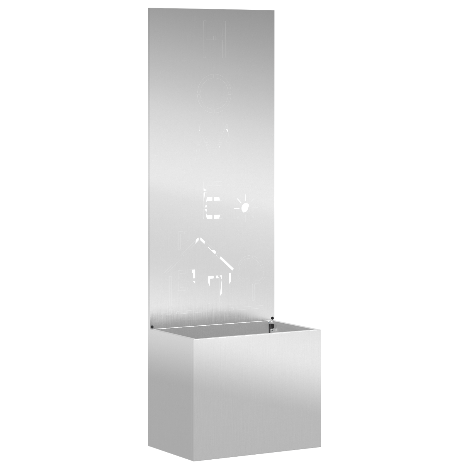 Ghiveci de Gradina cu Panou Decorativ Argintiu 50 x 140 cm — imaginea 2
