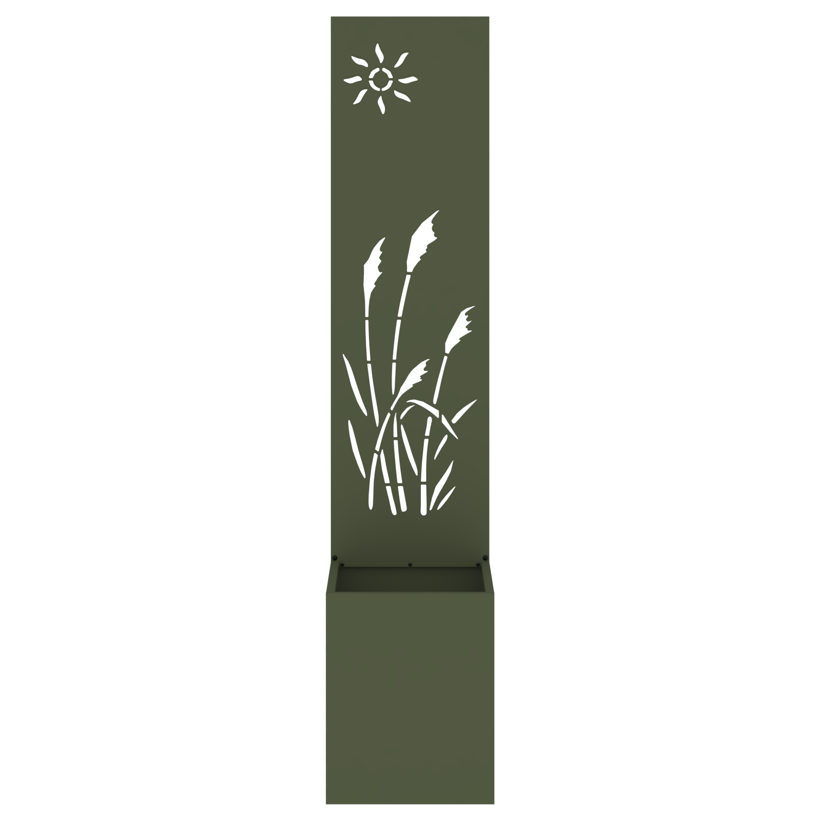 Ghiveci de Gradina cu Panou Decorativ Olivengrønn 32 x 140 cm — imaginea 5