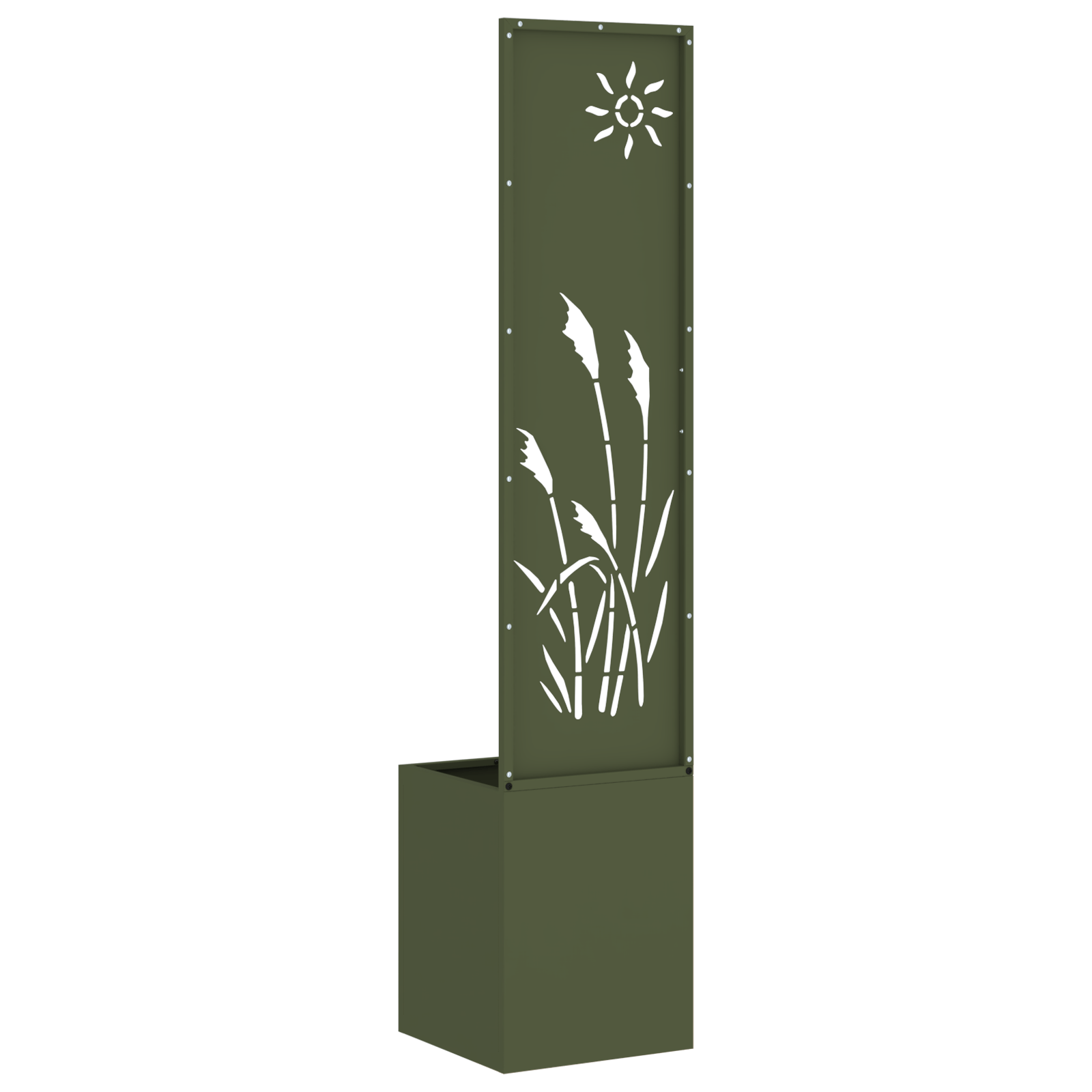 Ghiveci de Gradina cu Panou Decorativ Olivengrønn 32 x 140 cm — imaginea 7