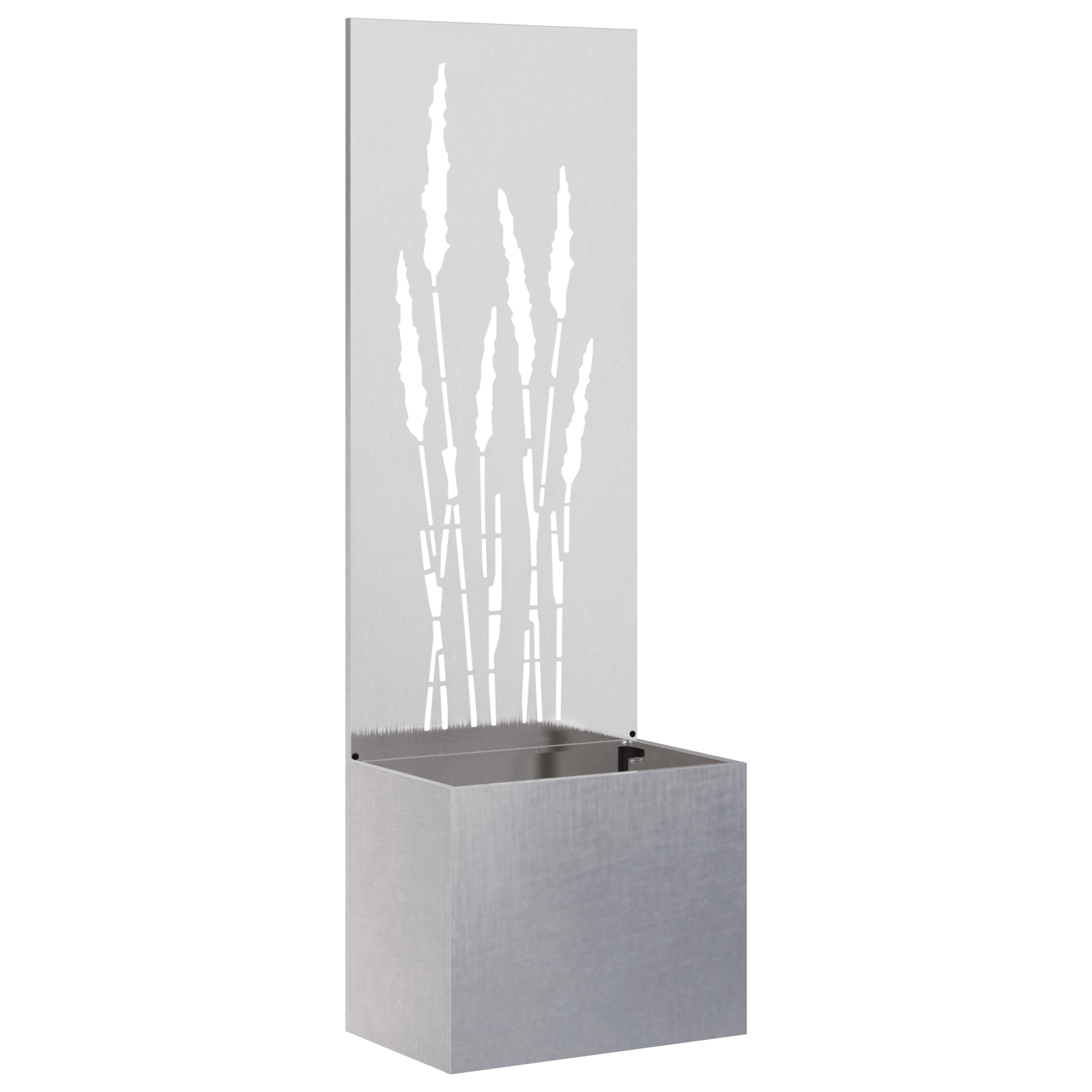 Ghiveci de Gradina cu Panou Decorativ Argintiu 50 x 140 cm — imaginea 2