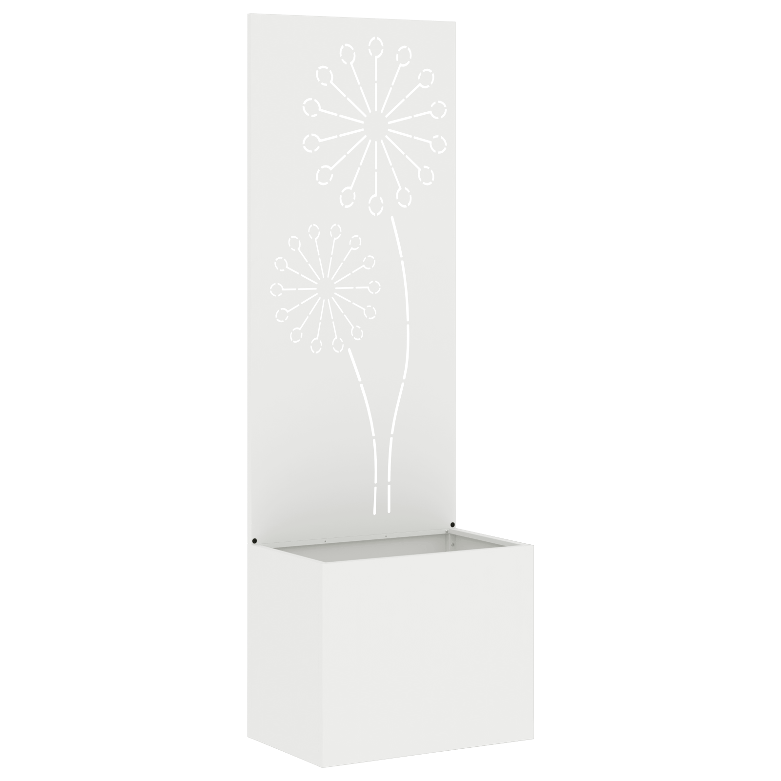 Ghiveci de Gradina cu Panou Decorativ Alb 50 x 140 cm — imaginea 2