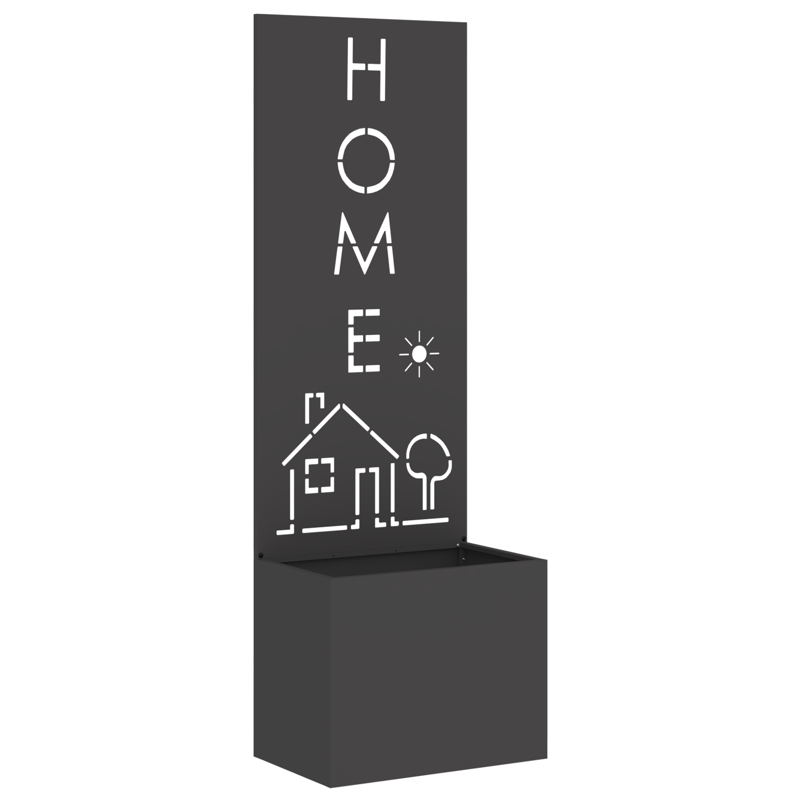 Ghiveci de Gradina cu Panou Decorativ Negru 50 x 140 cm — imaginea 2