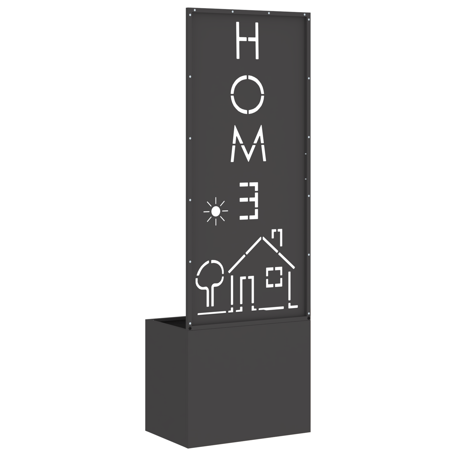 Ghiveci de Gradina cu Panou Decorativ Negru 50 x 140 cm — imaginea 7