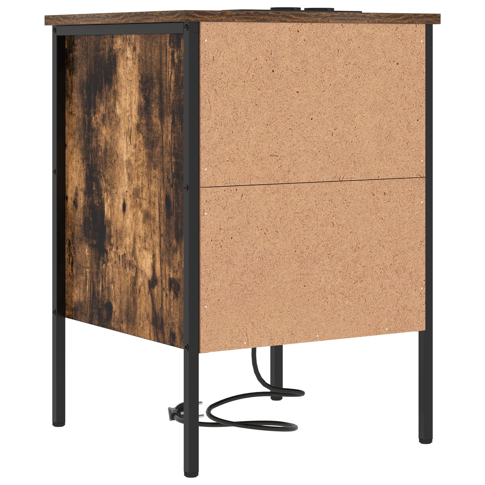 Noptiere 2 pcs Stejar afumat 42 x 41 x 61 cm Lemn compozit — imaginea 9