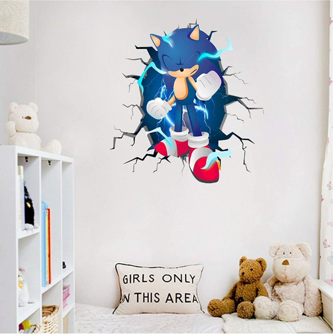 Sticker decorativ cu Sonic, 80 cm, 1119STK