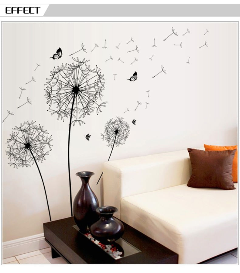 Sticker decorativ, Flori Papadie, 135 cm, 767STK