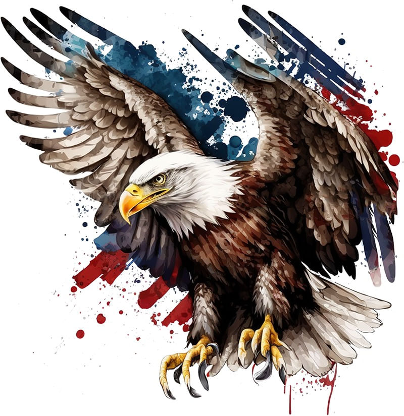 Sticker decorativ, Vultur American, Multicolor, 60 cm, 1270STK-5