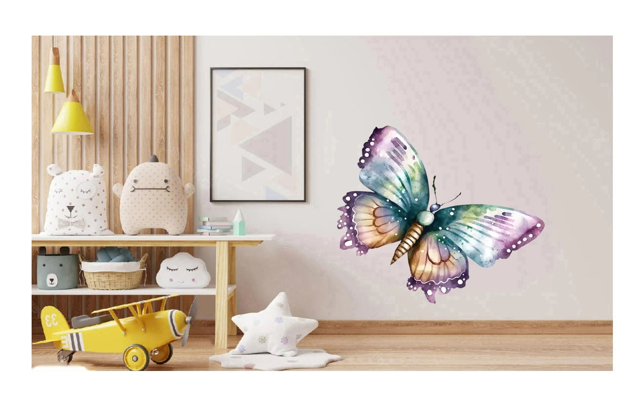Sticker decorativ, Fluture, Multicolor, 80 cm, 1207STK-6