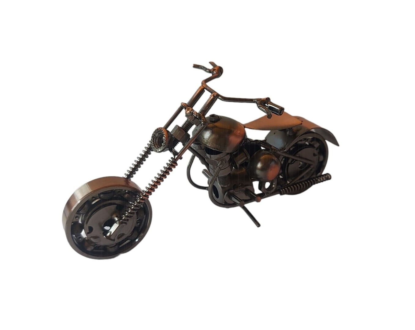 Motocicleta decorativa, Din metal, Negru, 20 cm, 356MD