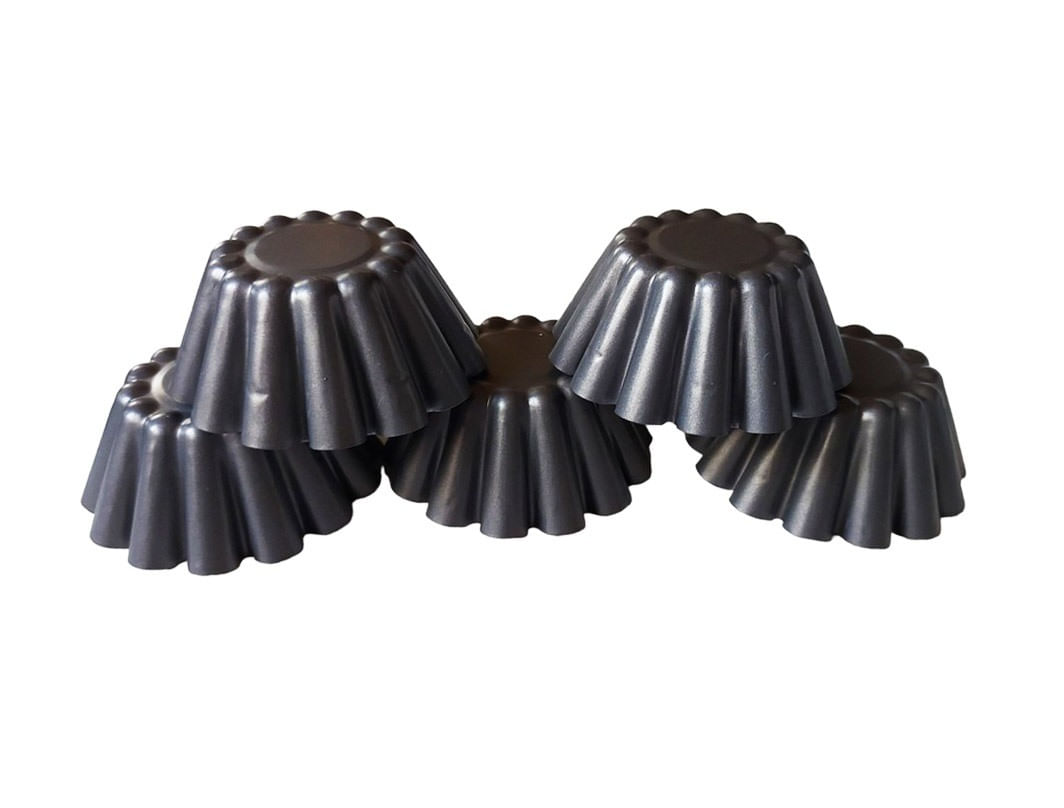 Forma pentru Savarine, Set 5 cavitati, Gri, 10 cm, 328COF