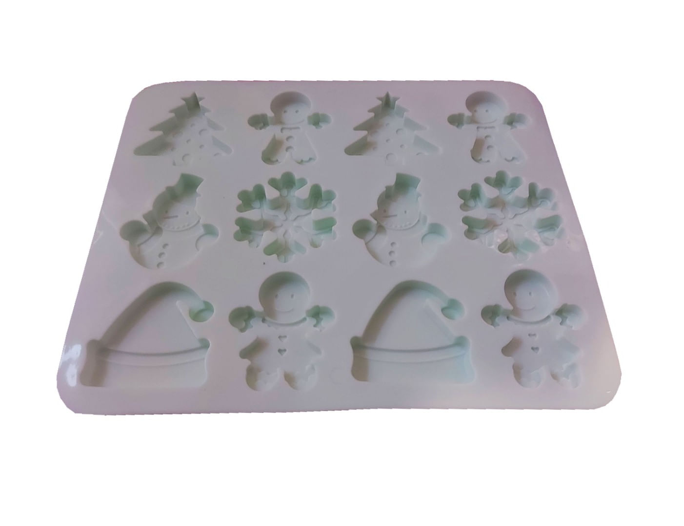 Forma silicon pentru prajituri, 12 cavitati, Sarbatori de iarna, 152COF - imagine 2