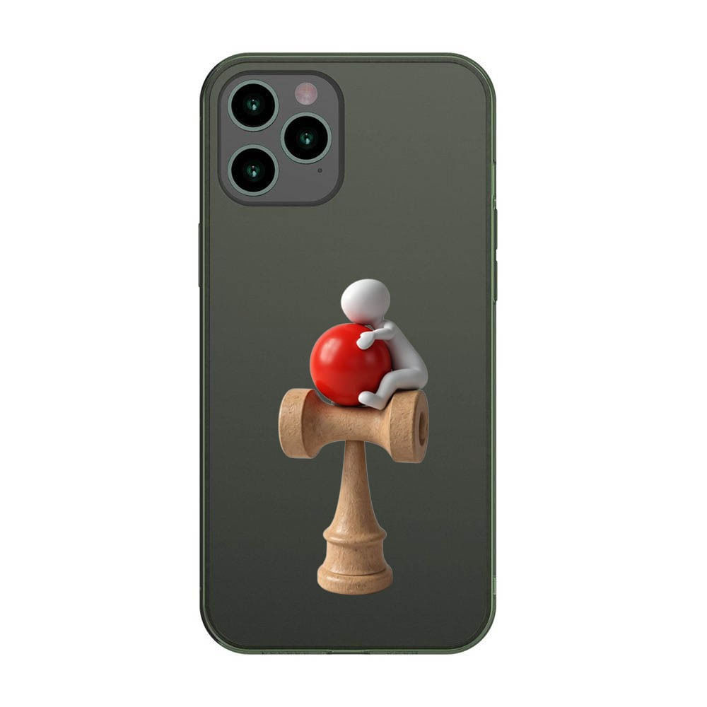 Kendama Profesionala, Bila din lemn, Design artistic cu finisaj Crapatura + Sticker pentru Telefon, 109KD