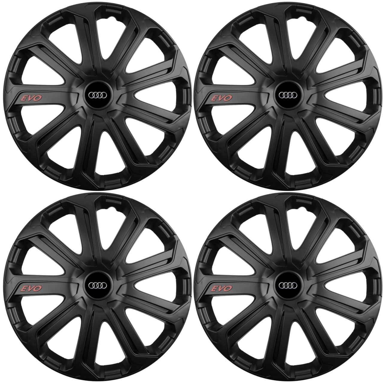 Set 4 Capace Roti Evo Negru R16, Pentru Audi