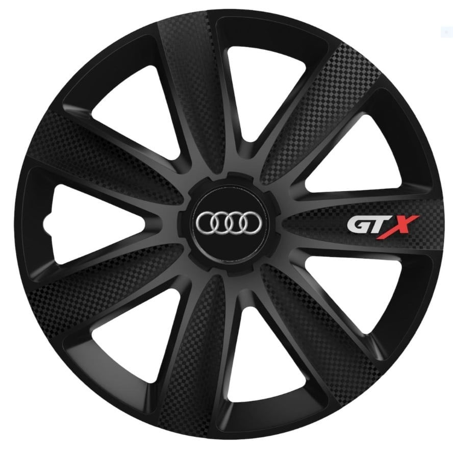 Set 4 capace Roti Gtx Carbon Negru R17, Pentru Audi
