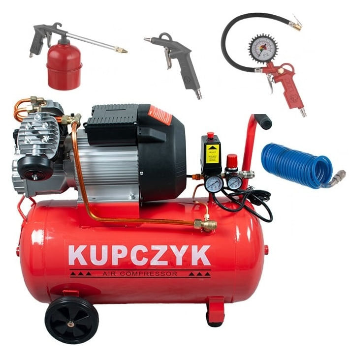 Pachet Compresor de aer industrial 50 litri + set aer, 370l/min 2.2kW, 220V ZVA-50 DK.ZVA-50 — imaginea 4