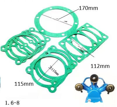 Set de 10 Garnituri pentru cap compresor de aer V 3x100mm Mod.1.6-8 (J) CH181 — imaginea 2