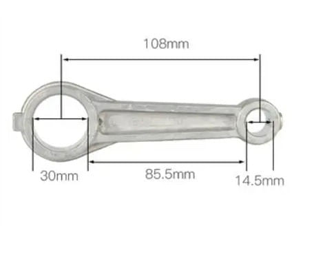 Biela cap compresor de aer aluminiu - 14.5x30x108mm CH139 — imaginea 2